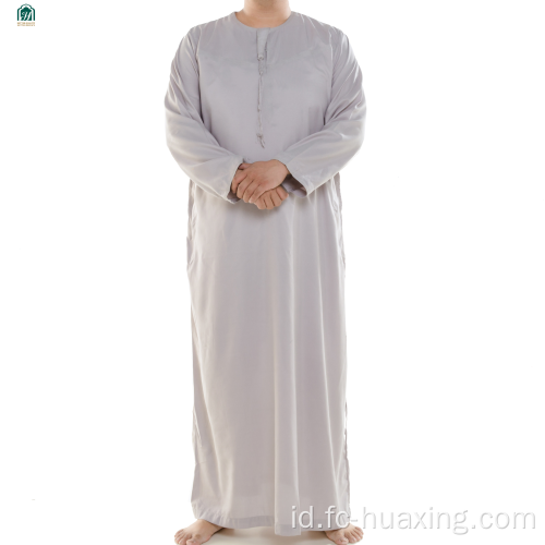 Jubah Muslim Solid Solid Long Plus Ukuran Set Doa